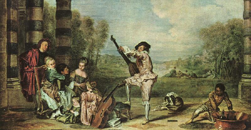 Jean-Antoine Watteau The Music Party oil painting picture